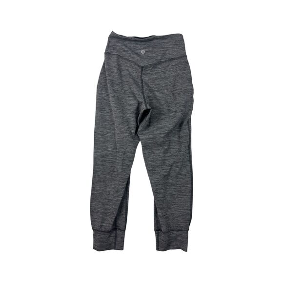 Lululemon Joggers Align Cropped Pants Heathered Black Size 2 Inseam 24" - Picture 3 of 6